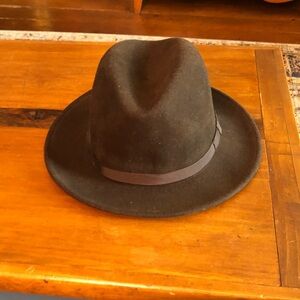 Classic dark brown Fedora Hat